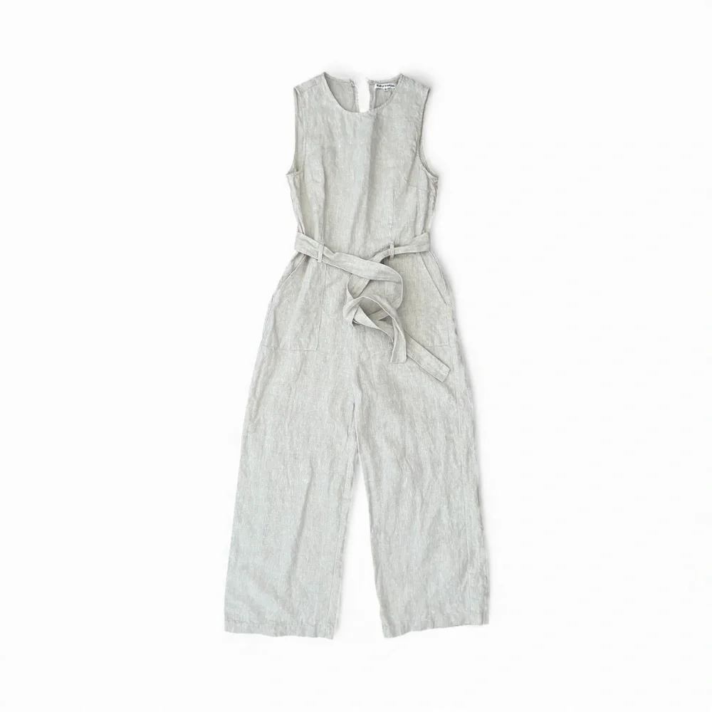 Reformation Naomi Linen Belted Jumpsuit Size 4